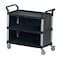 Vestil Commercial Cart, 43x20, 3 Shelf, Panels, Steel, 550 lb Load Capacity, 3 Shelves, 20.5 L, 43.375 W CSC-P - alternate 3